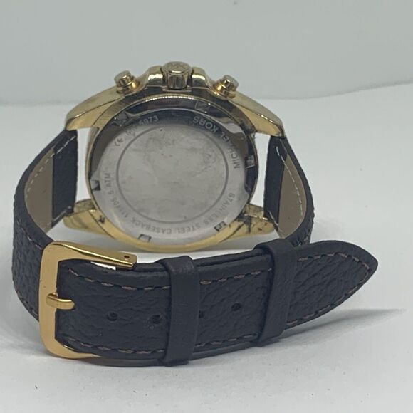 Michael Kors Mini MK5973 Women's Black Leather Analog Dial Quartz Watch WFH214 - Picture 9 of 11